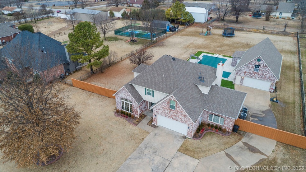 French Country brick home with tons of space. Mast