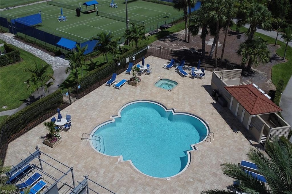 Community pool featuring a patio