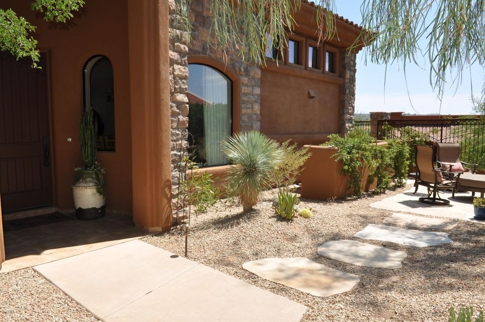 Inviting Entry & Private Seating Area