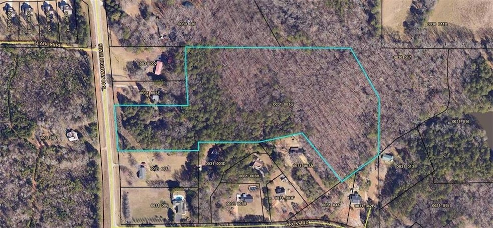 Aerial map of property and surrounding area