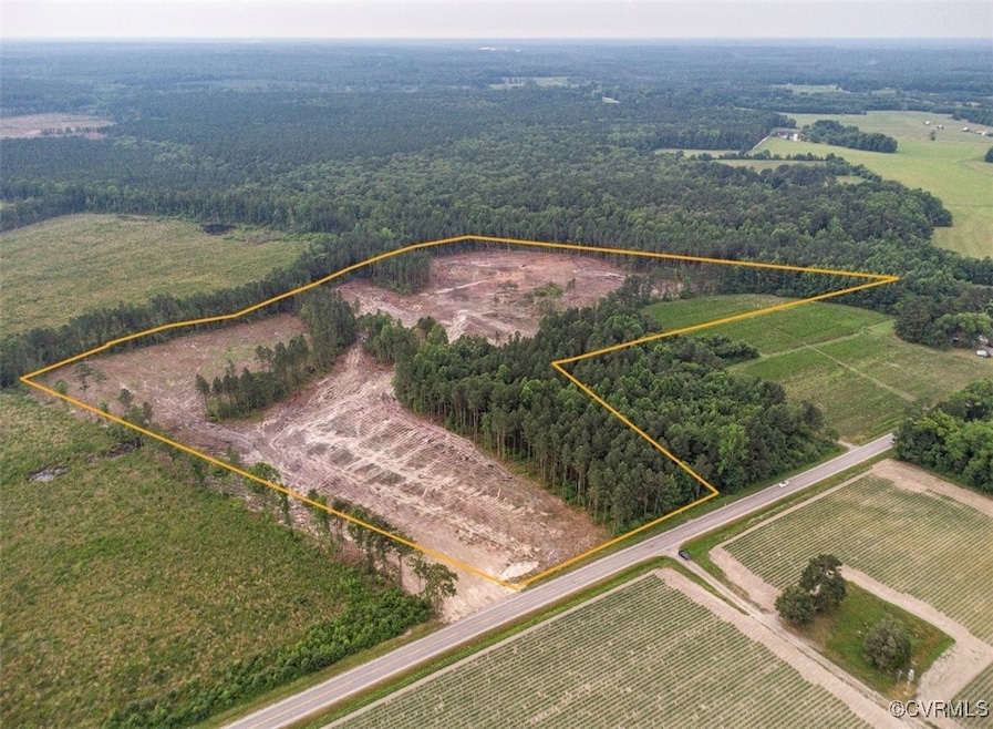 Overview of rural landscape featuring property par
