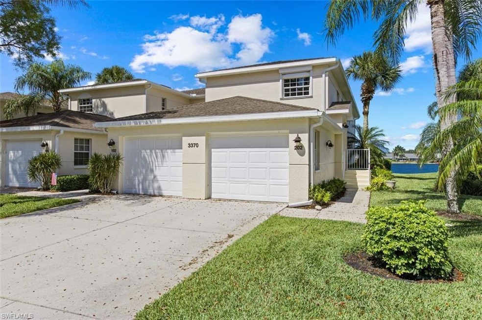 Second floor end unit overlooking 37 acre lake.