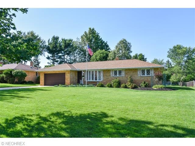 Well-maintained brick ranch on scenic site....