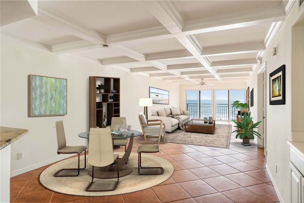 Coffered ceilings add coastal elegance