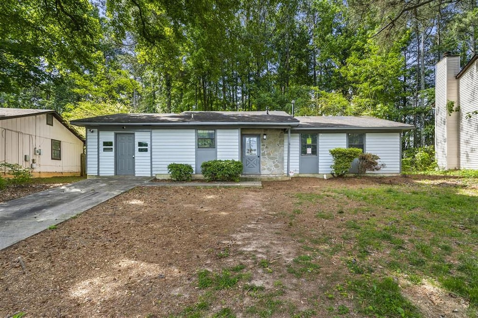 View of single story home