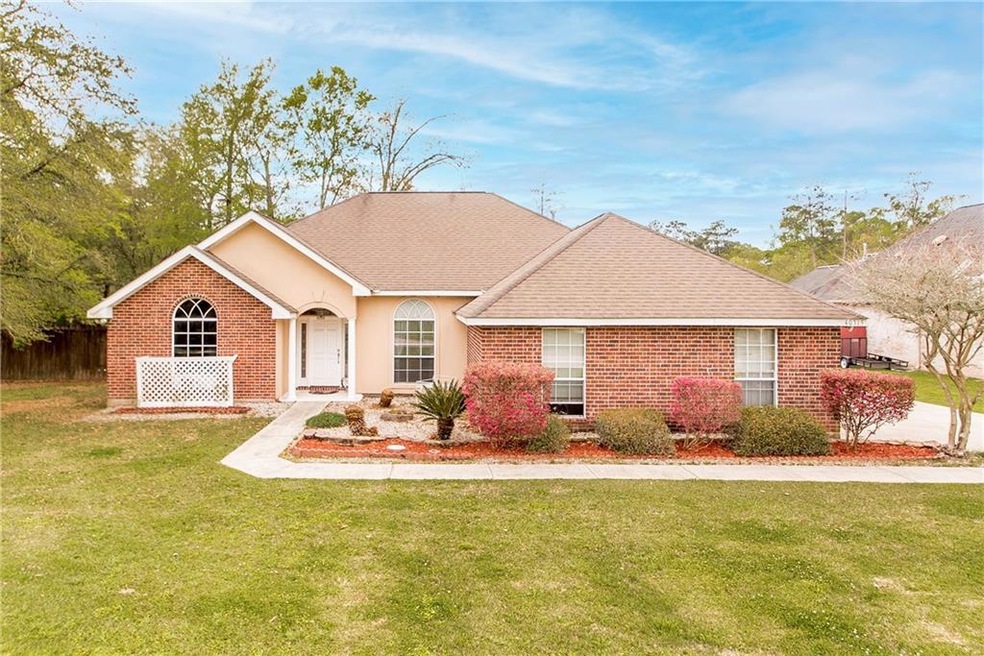 Front view with sidewalk from Driveway.