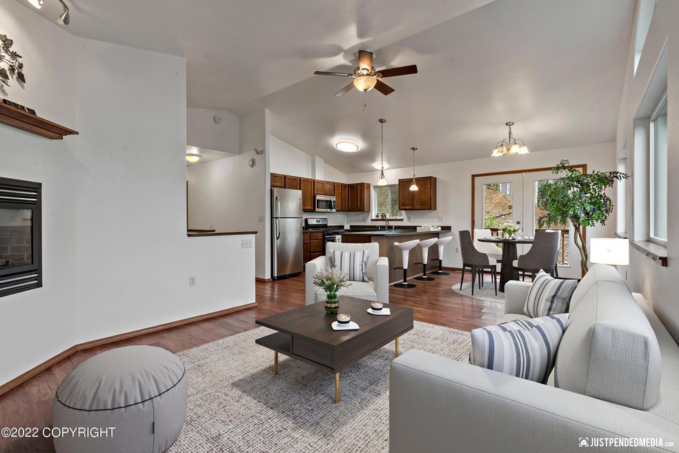 Open Living Area to Dining