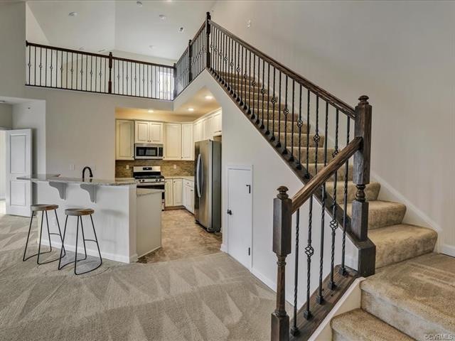 Beautiful staircase to loft