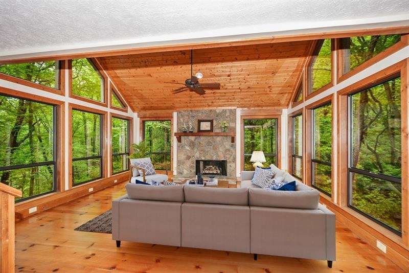 Windows surround you and bring the outdoors in.