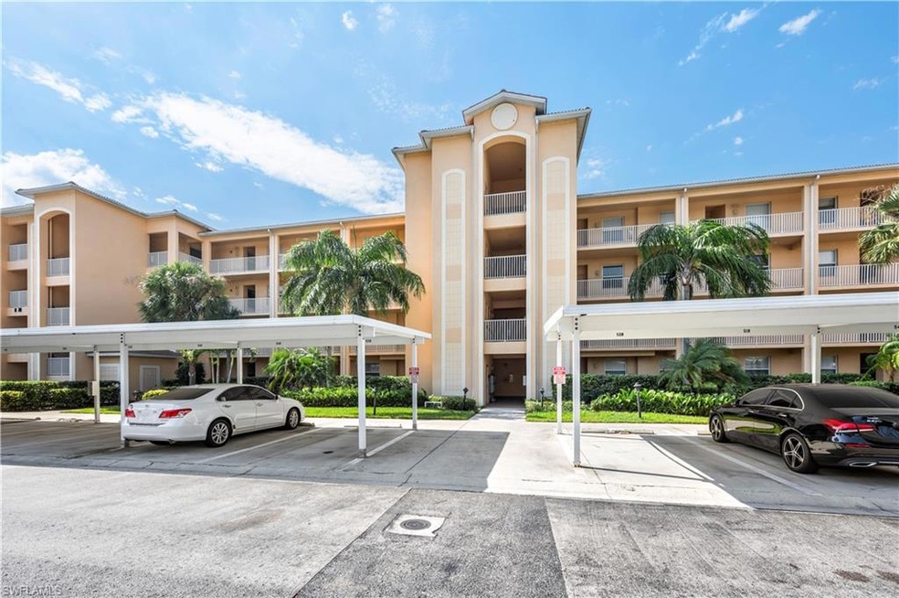 Front exterior elevation w/covered parking