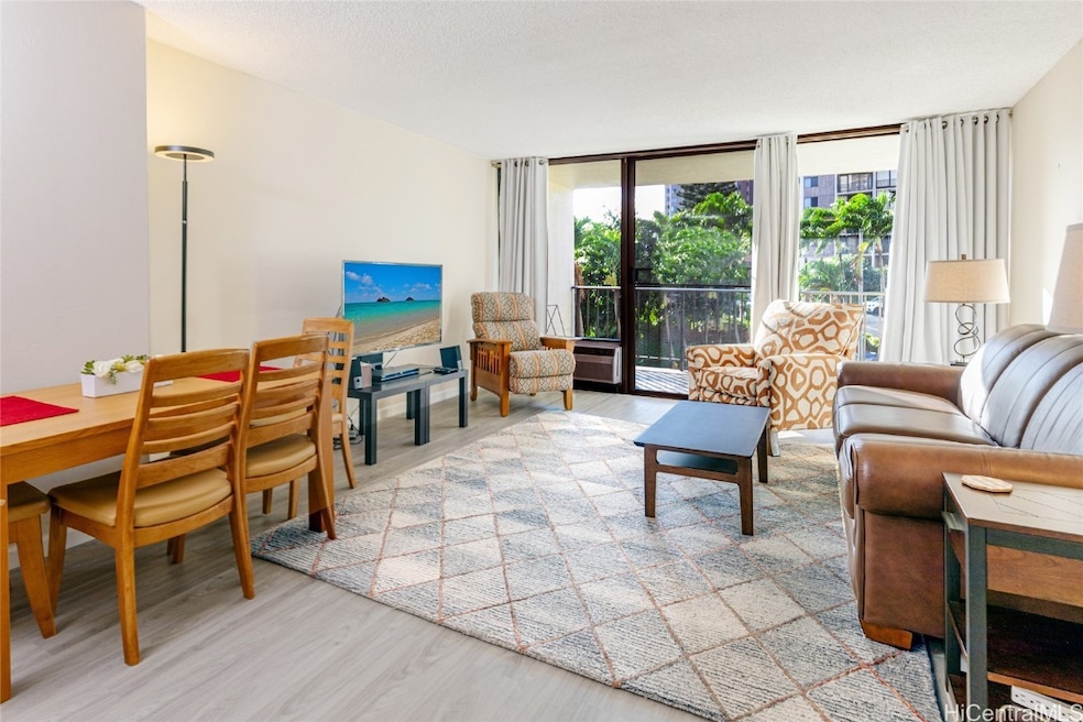 View of the living room with lanai.