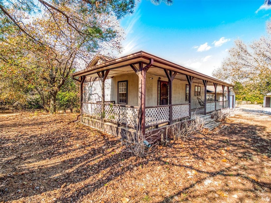 View of front facade featuring covered porch