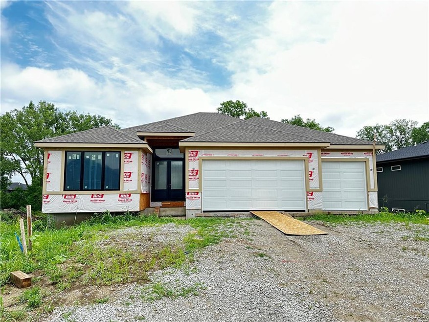 Front of home during construction