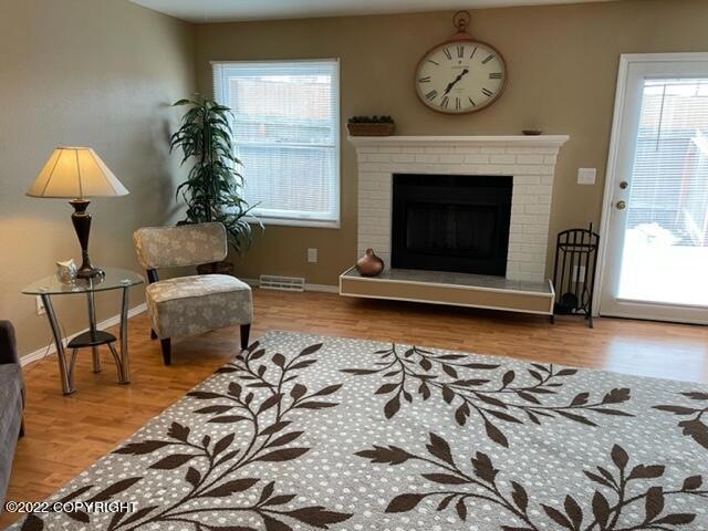 Warm cozy fireplace