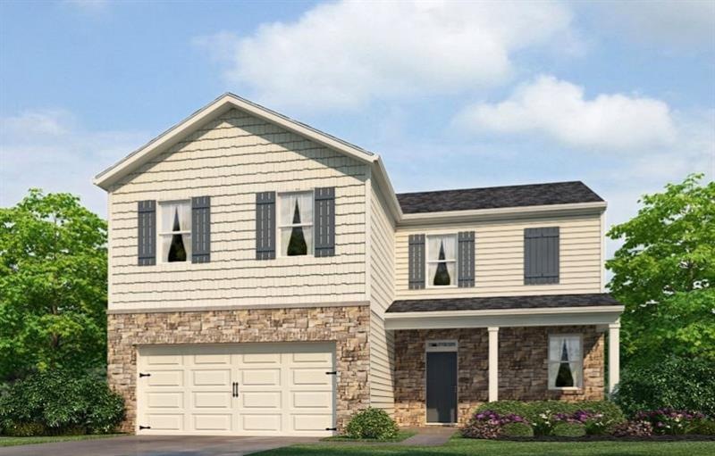 color rendering. not actual home. sample same plan