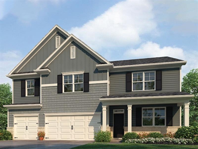 color rendering. not actual home. sample same plan