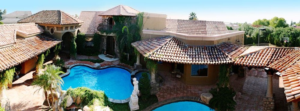 Front Court Yard With Pools