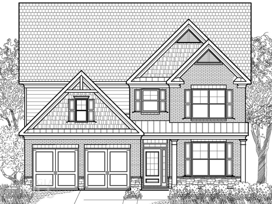 B&W Rendering. Not actual home. Sample same plan.