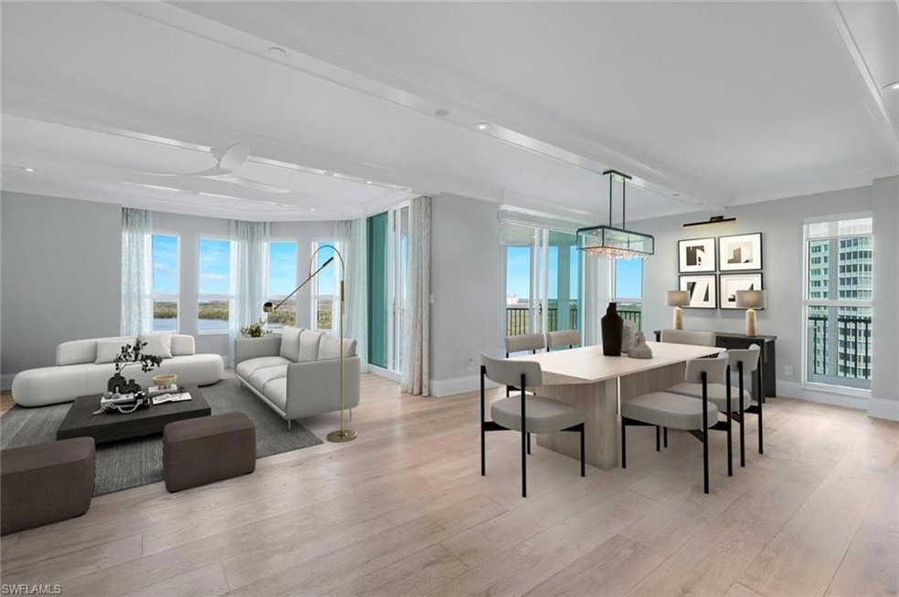 Virtually Staged great room.