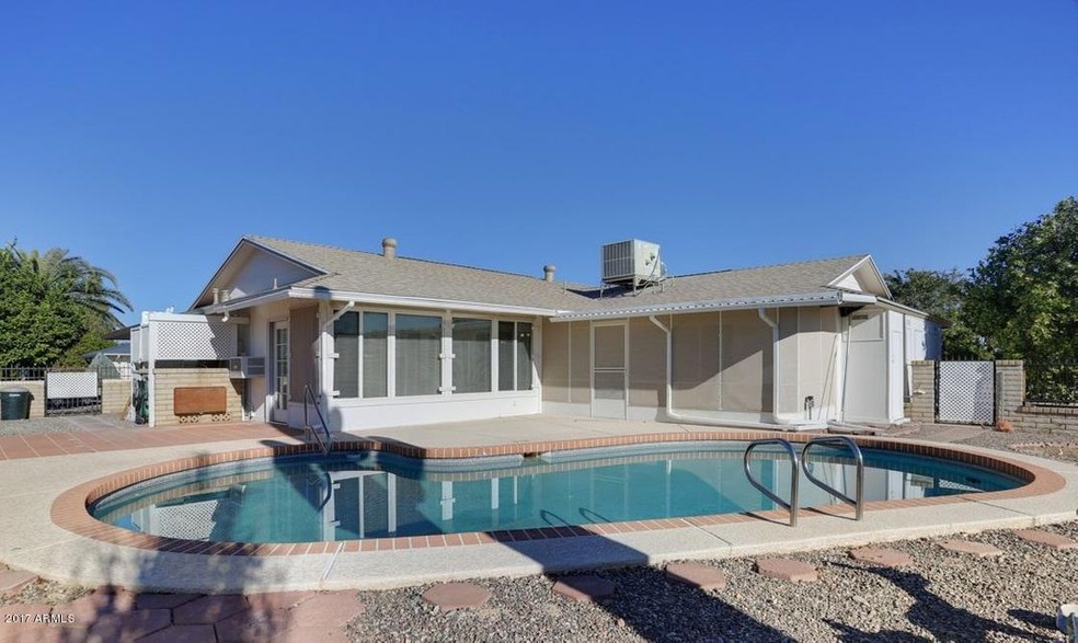 Backyard pool view 2