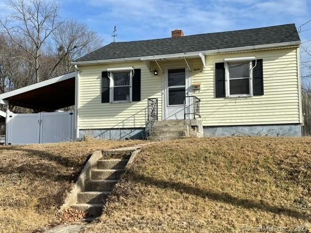 Cute house up on knoll