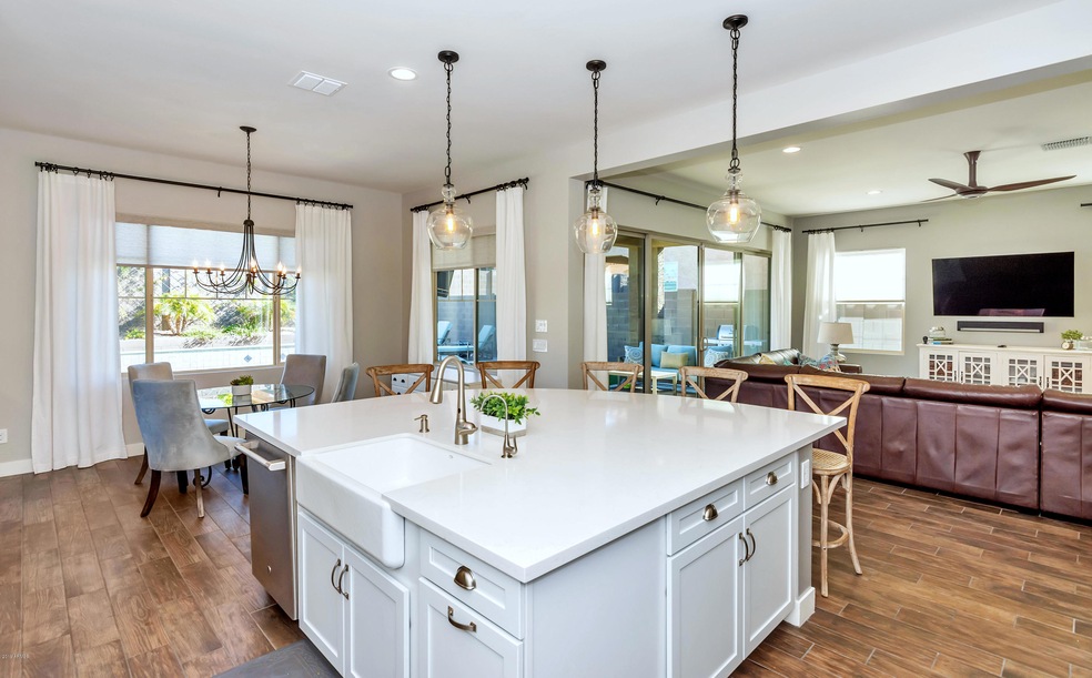 Kitchen open to Family Room