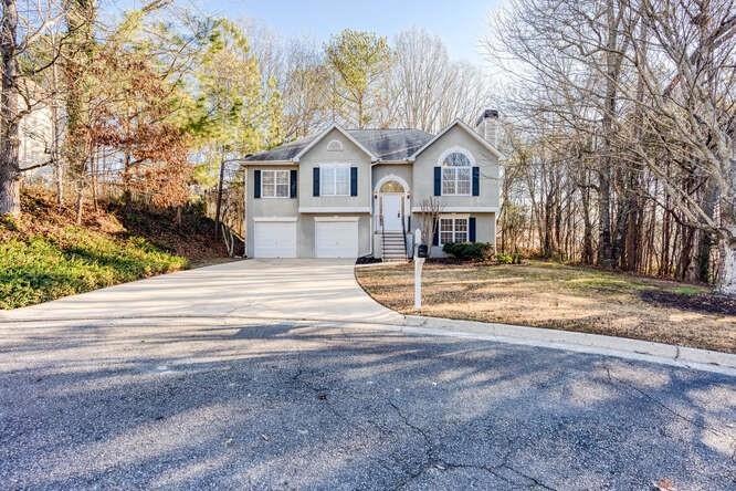 Raised ranch with a garage