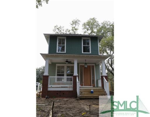 Exterior Front. Cement-based Hardie siding exterio