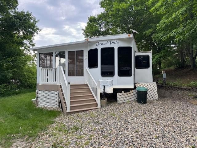 Trailer Entrance with composite decking .
