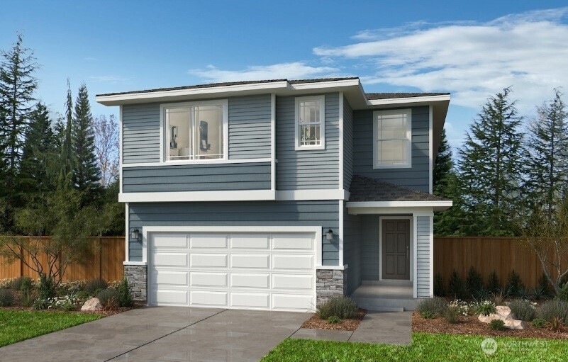 Elevation C color scheme K with Stone. Not of actual home, as this is pre sale