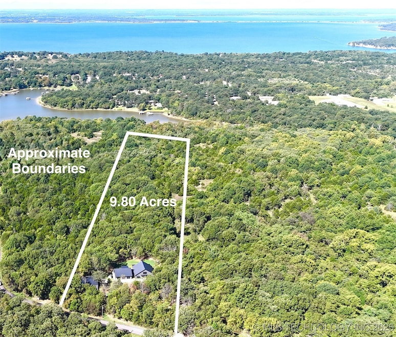 9.80 acres butts up to corps property