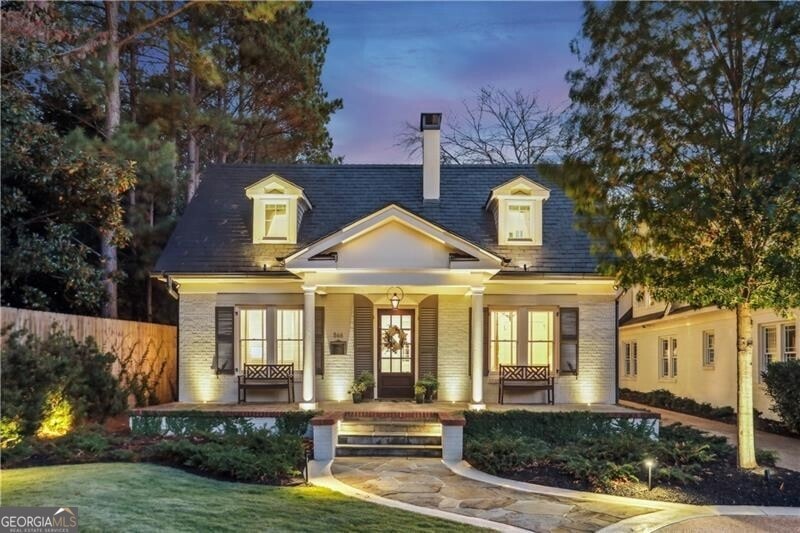 View of front of property featuring covered porch 