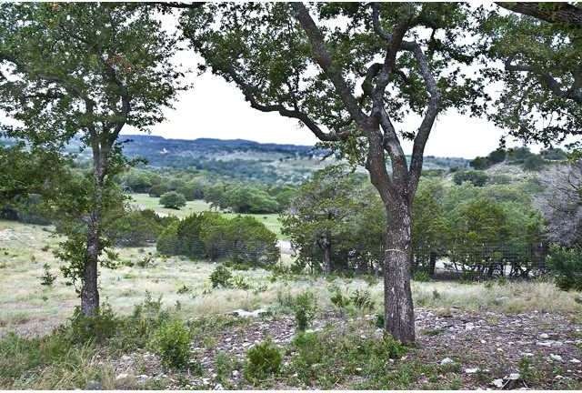View : Hillside lot overlooks a horse ranch. About 40 mature trees on the lot
