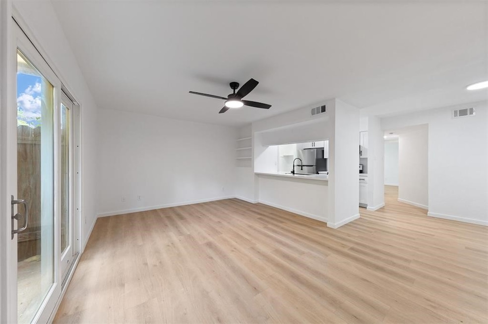 Bright and spacious open-concept living area with