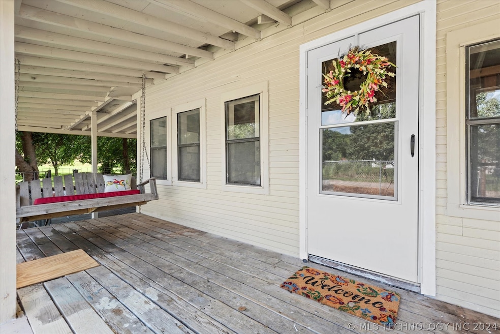 Front porch with swing