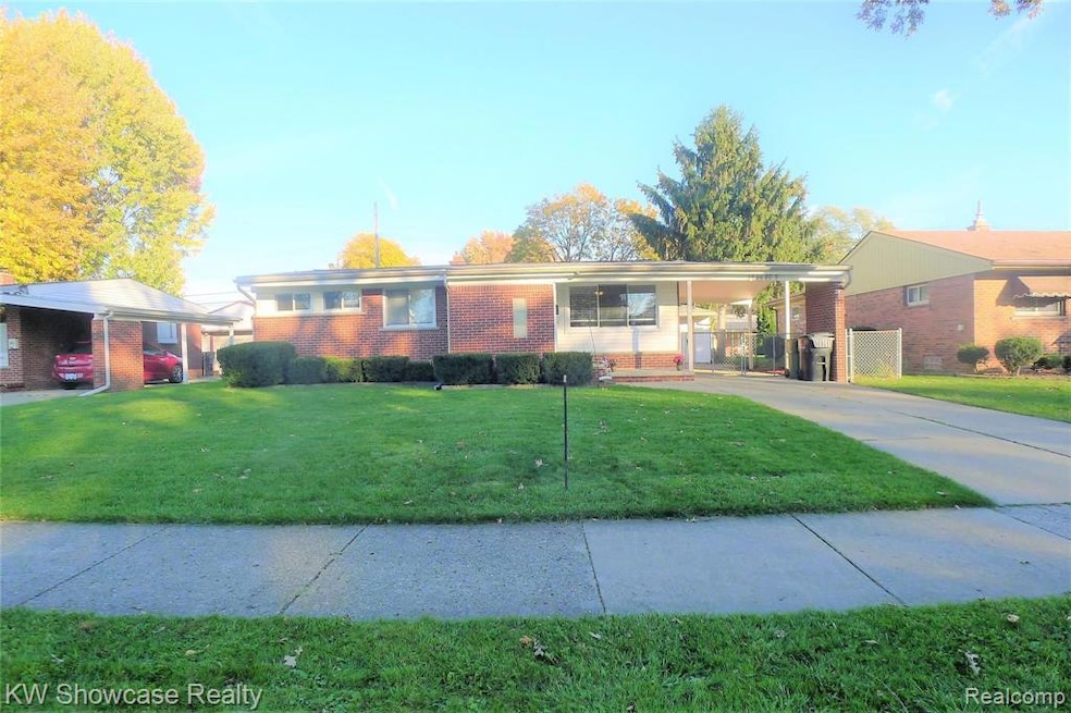 Allen Park California Ranch, 3BR, 2 Bath, 1105SF, 