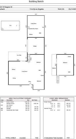 Floor plan and estimated square footages