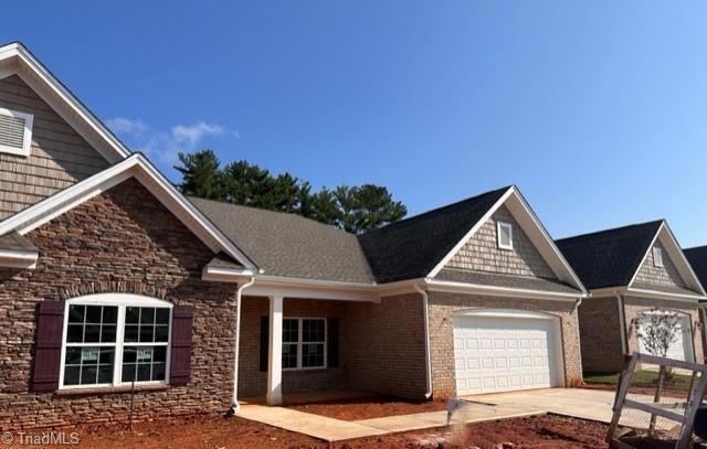 Twin home under construction.