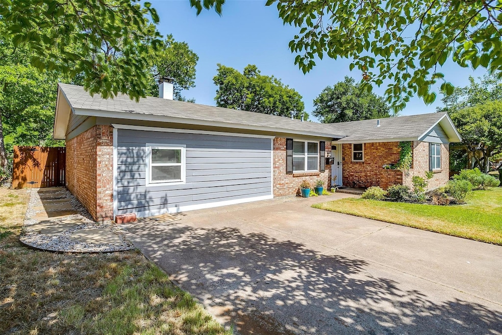 Ranch style home with converted garage