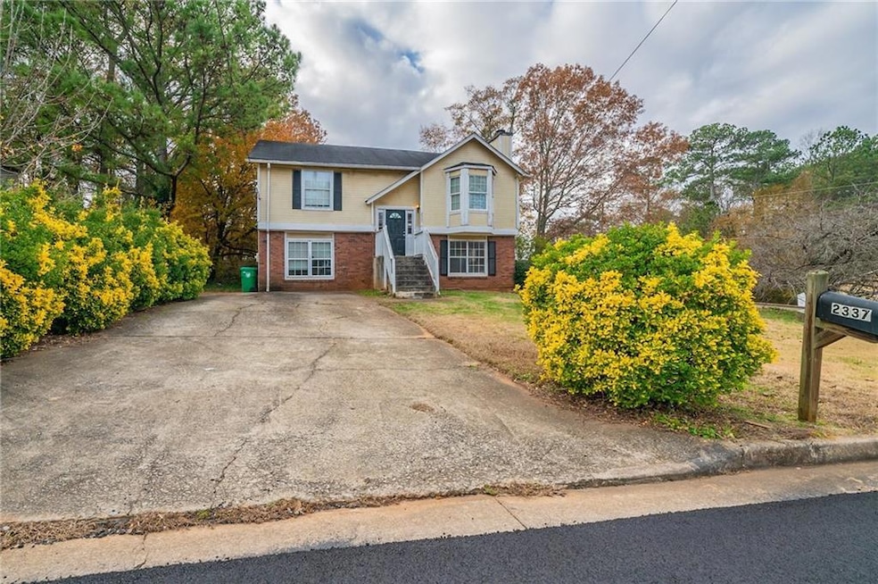 View of split foyer home