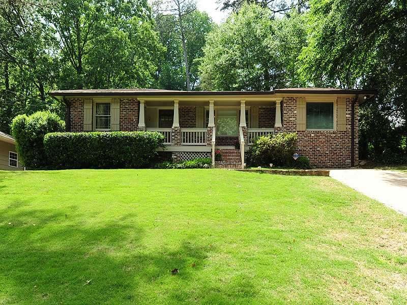 Exterior Front. 4 sides brick ranch with adorable 