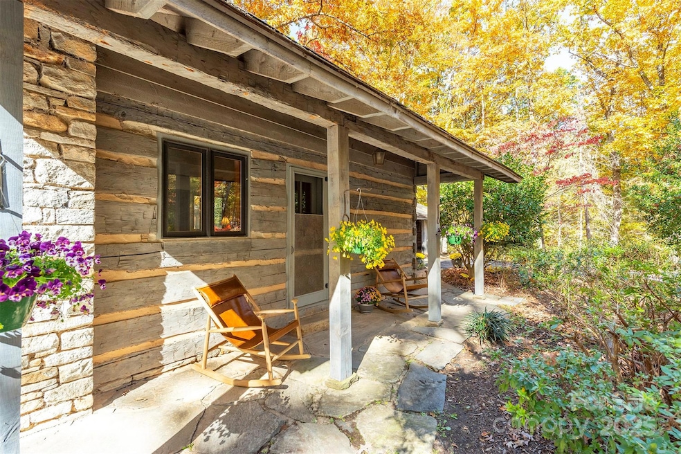 A historic cabin in a beautiful setting