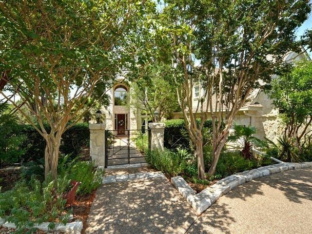 Inviting front door entrance as seen through the g