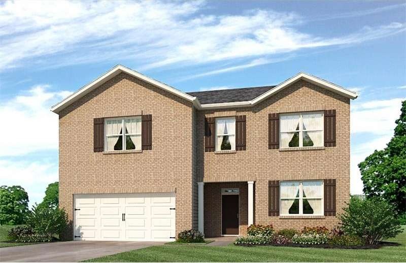 Color rendering of plan & elevation.