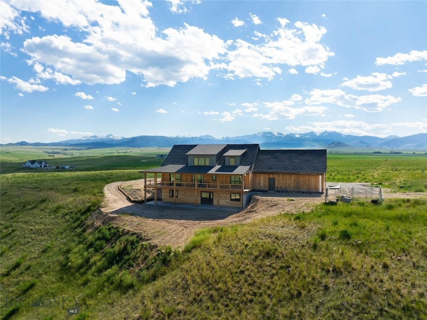 A bird's eye view of the back of the house, facing