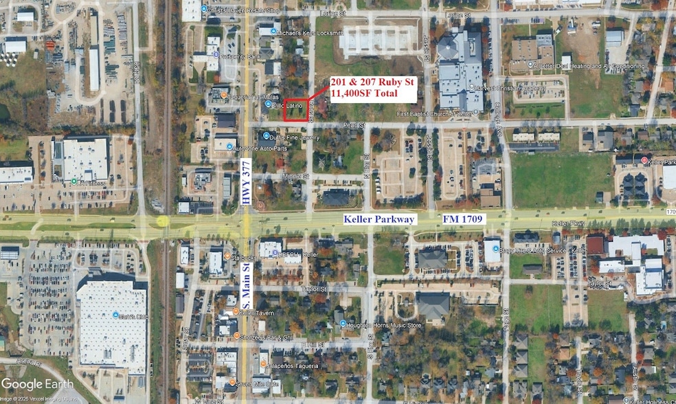 Aerial overview of property's location