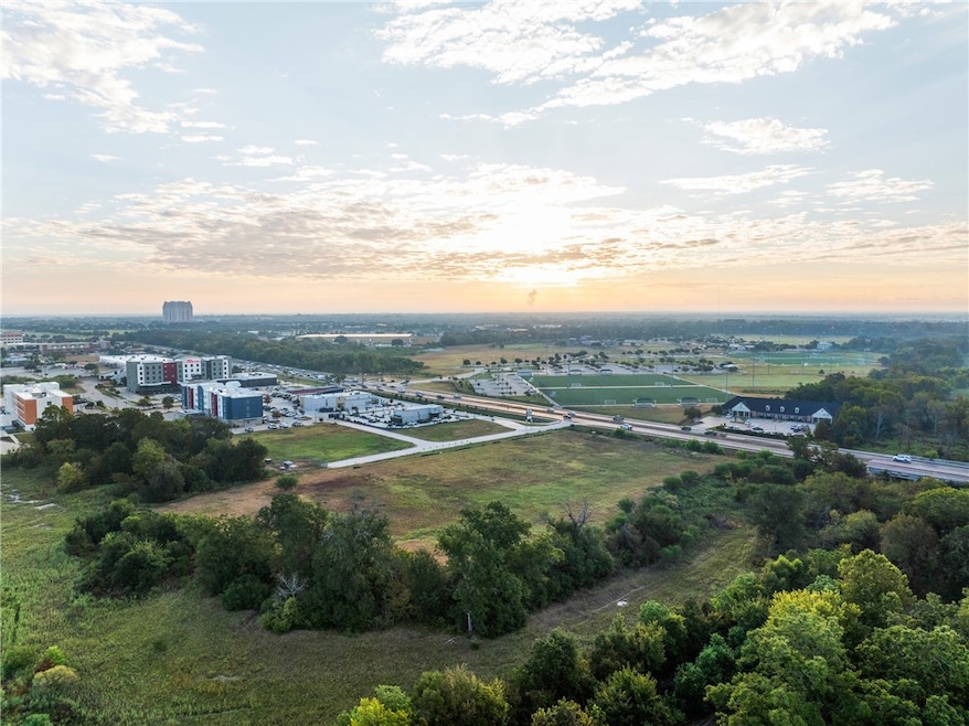 Aerial view at dusk