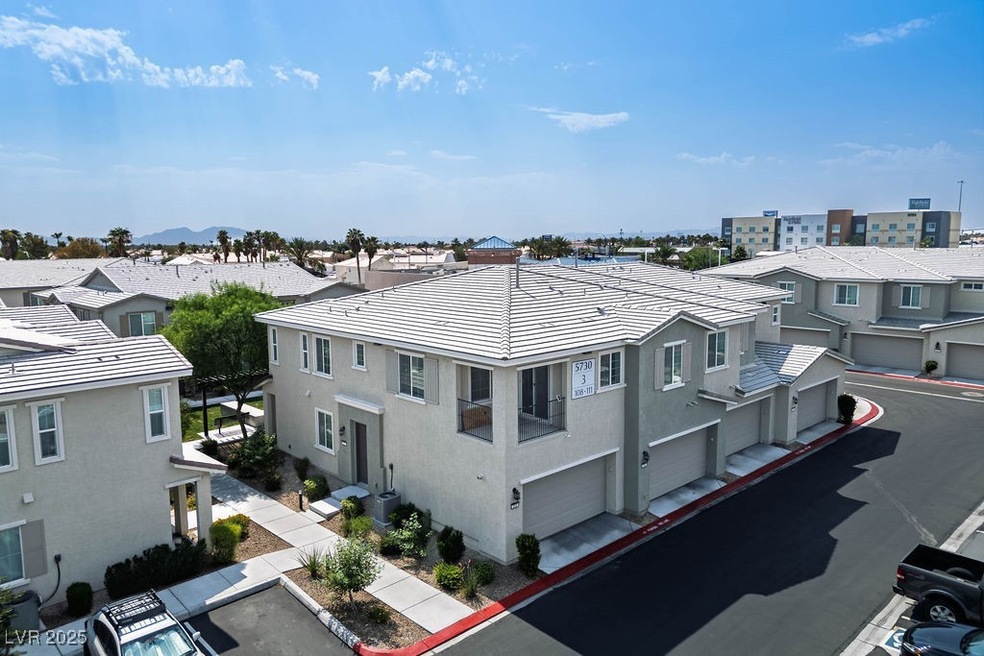 Aerial perspective of suburban area