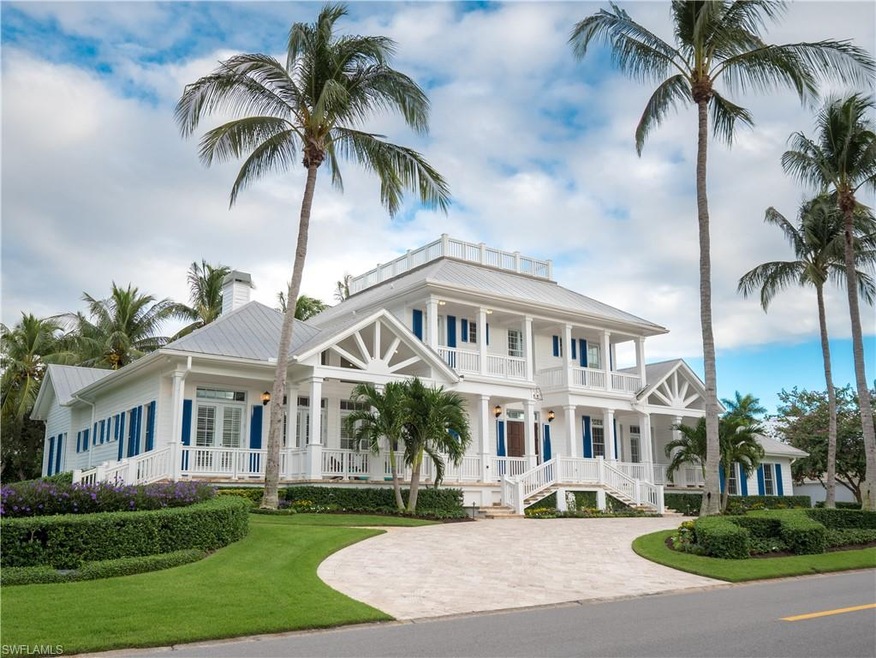 Front elevation with expansive porch