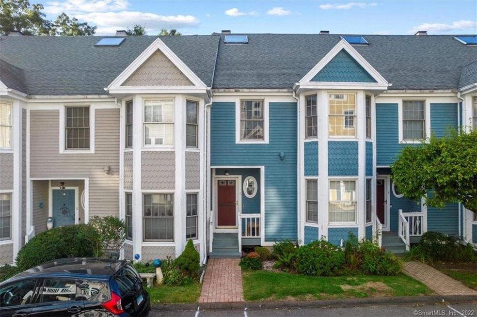 Front exterior--Unit is the blue one in the middle